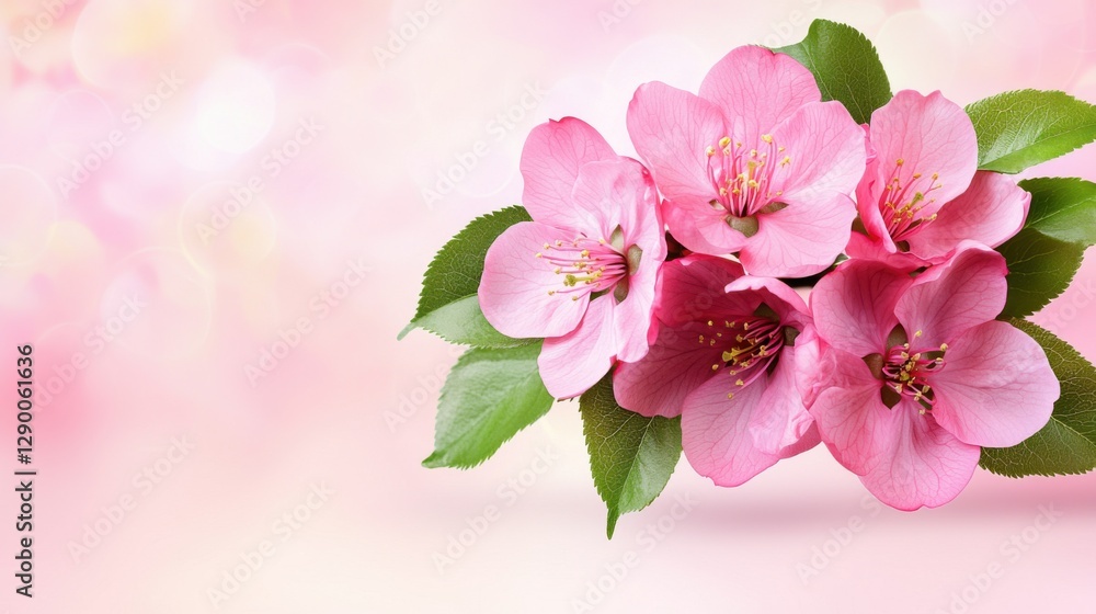 A single, ultra-detailed spring background shot in the studio, featuring blooming cherry blossoms and a soft pastel sky, A single, ultra-detailed spring background shot in the studio, featuring blooming cherry blossoms and a soft pastel sky,