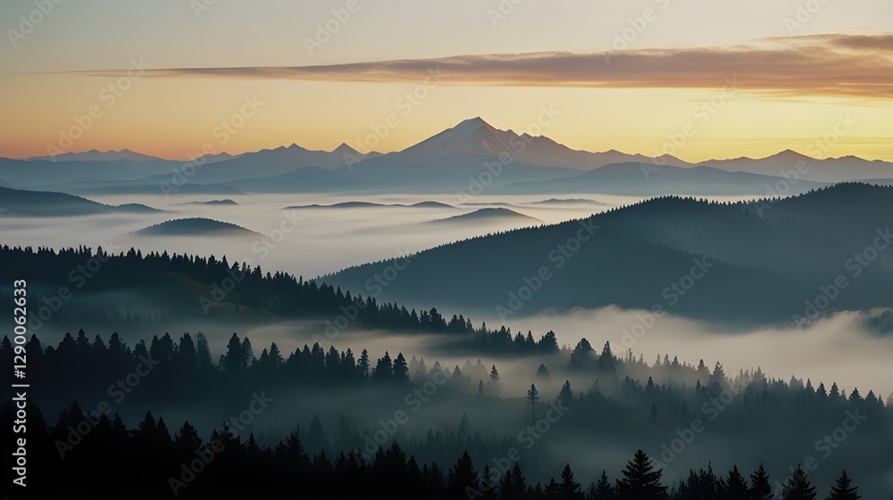 Fototapeta premium sunrise in the mountains