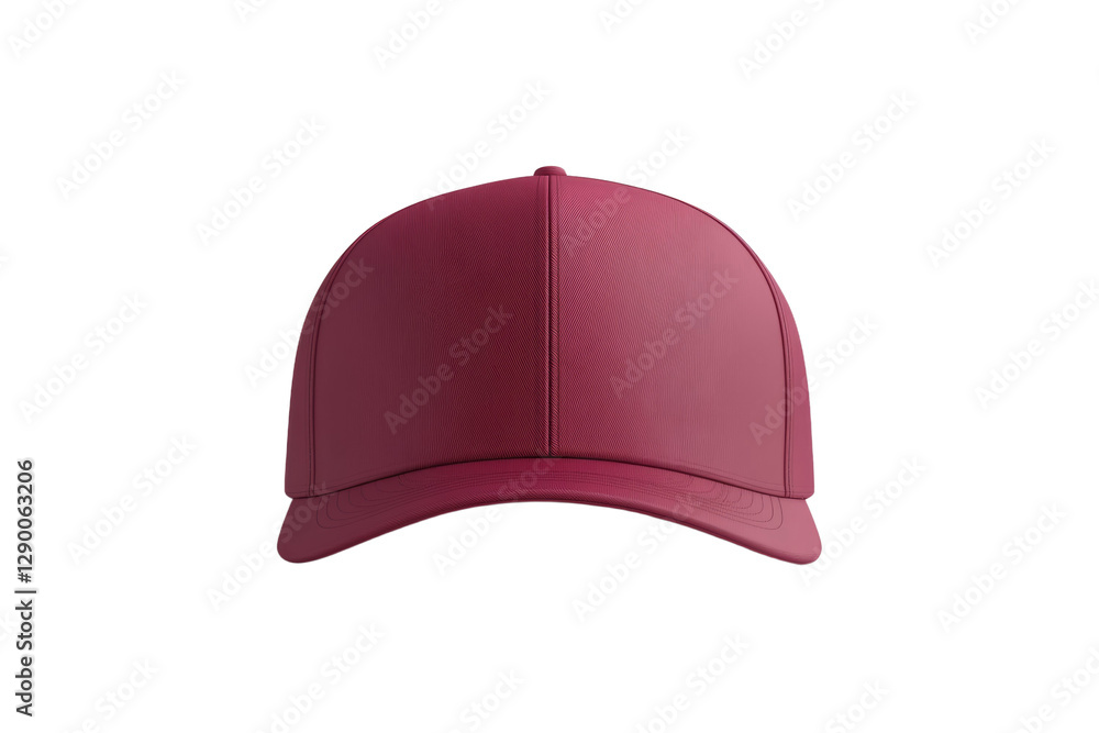 Fototapeta premium Red baseball cap with a white background, isolated