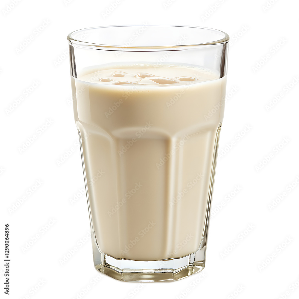 Creamy Soy Milk Beverage Served in a Transparent Glass Showcasing a Nutritious and Dairy Free Refreshment Creamy Soy Milk Beverage Served in a Transparent Glass Showcasing a Nutritious and Dairy Free Refreshment