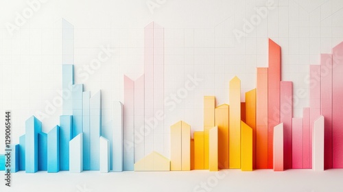 A colorful city skyline is shown in a graph form
