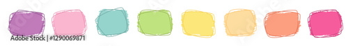 Sprechblasen abstrakt modern in Pastel Regenbogenfarben
