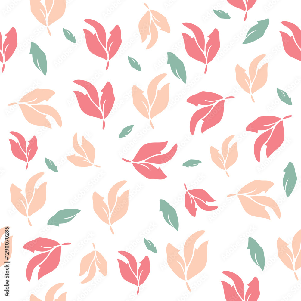 Pastel Leaf Minimalist Pattern Design Pastel Leaf Minimalist Pattern Design