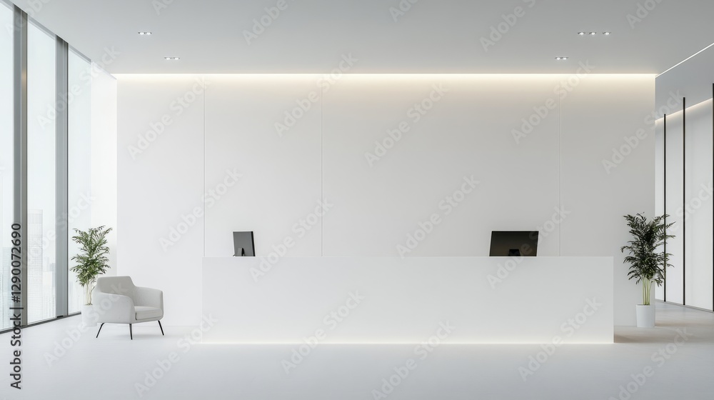 Modern office lobby with minimal design, embodying simplicity and professionalism in a clean, natural light setting.
Modern office lobby with minimal design, embodying simplicity and professionalism in a clean, natural light setting.