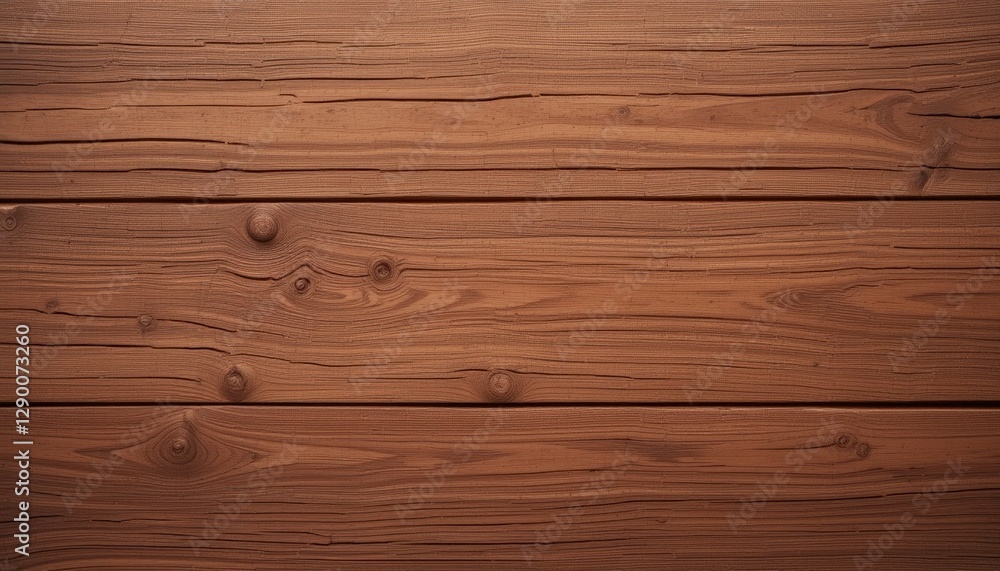 Fototapeta premium A close-up of a wooden surface featuring rich brown tones and distinct grain patterns, providing a warm, rustic feel, ideal for interior designs or natural-themed projects.