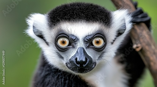 Close-up portrait of a ring-tailed lemur (1)