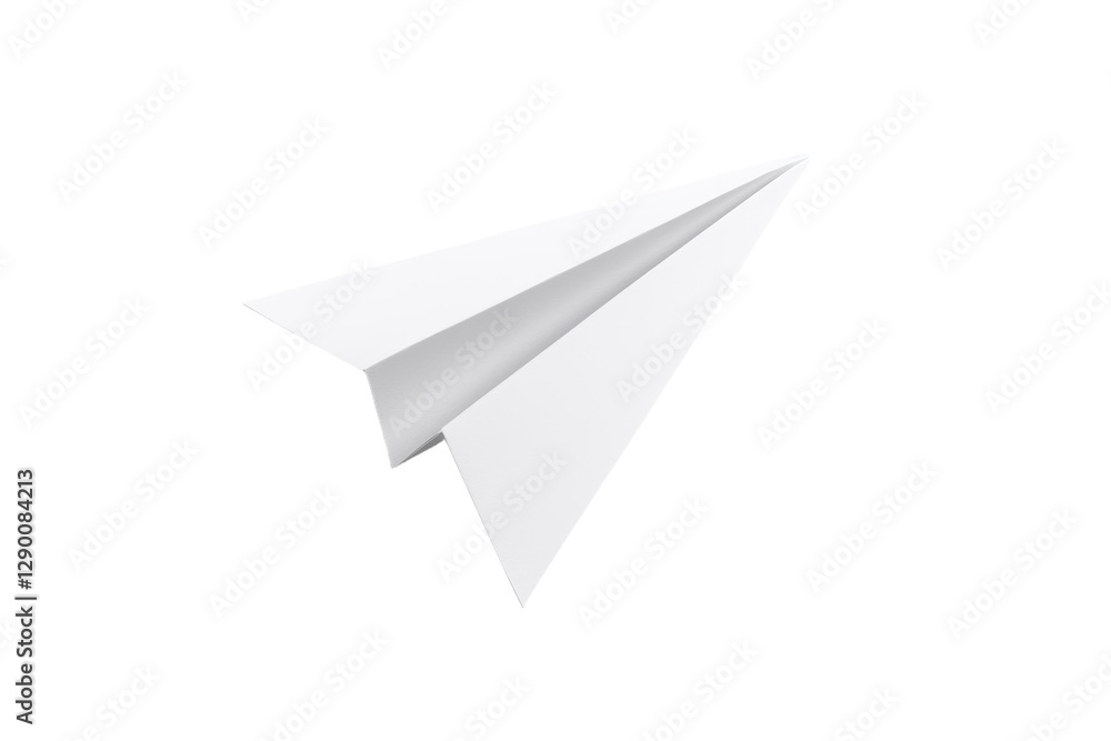 White paper airplane is flying in the air, isolated White paper airplane is flying in the air, isolated