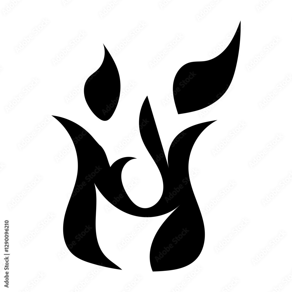 Fire and Flame Vector Black Shadow Icon - Illustration Fire and Flame Vector Black Shadow Icon - Illustration