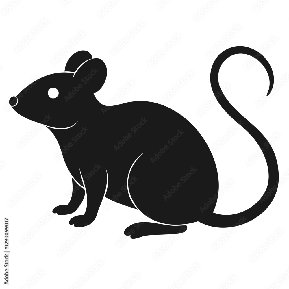 Fototapeta premium Simple Silhouette of a Rat