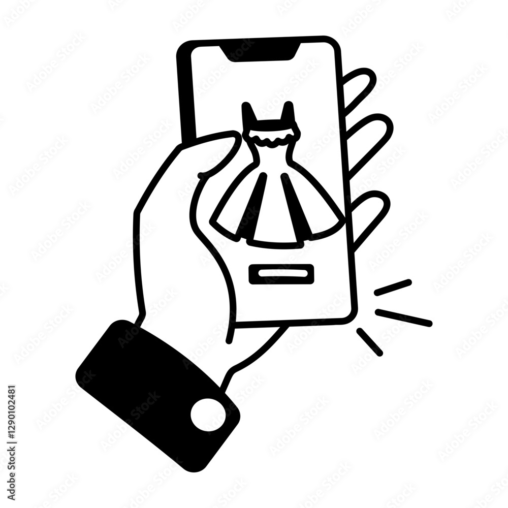 Online clothing app icon in hand drawn style
Online clothing app icon in hand drawn style