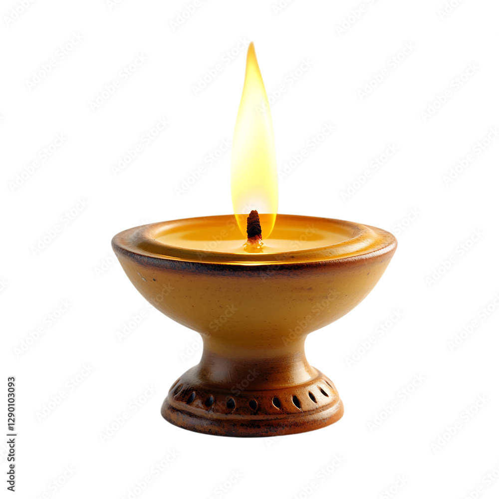 Small Candle with Yellow Flame Isolated on Transparent Background Small Candle with Yellow Flame Isolated on Transparent Background