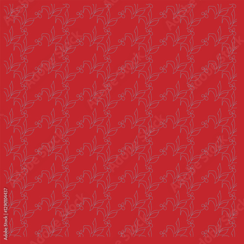 red vintage background with snowflakes
