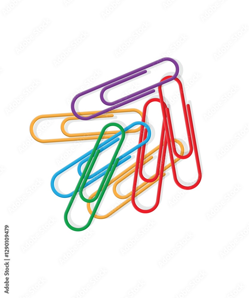 Paper Clips - Office Supply stock illustration Paper Clips - Office Supply stock illustration