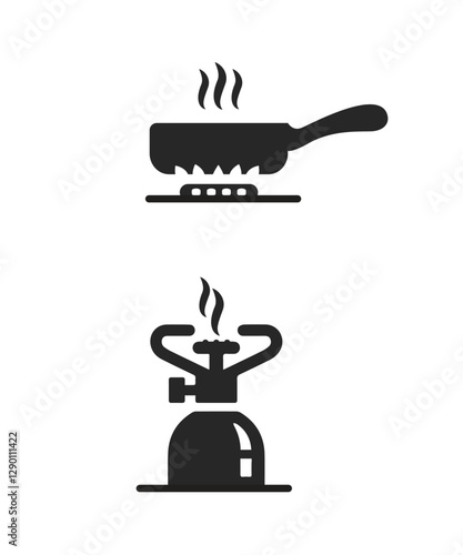 Cooking Stove vector Solid icon style illustration