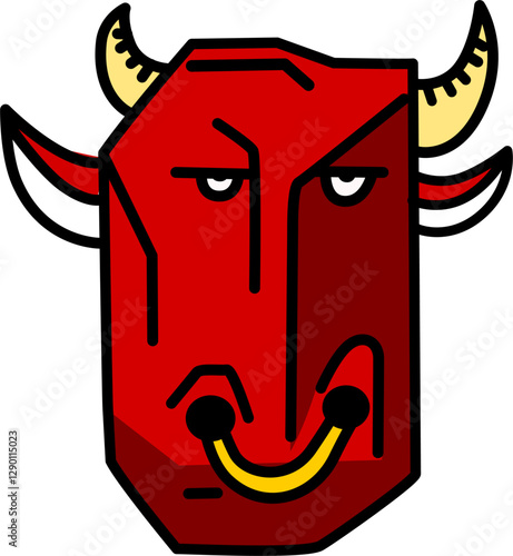 Illustration of a head of bull