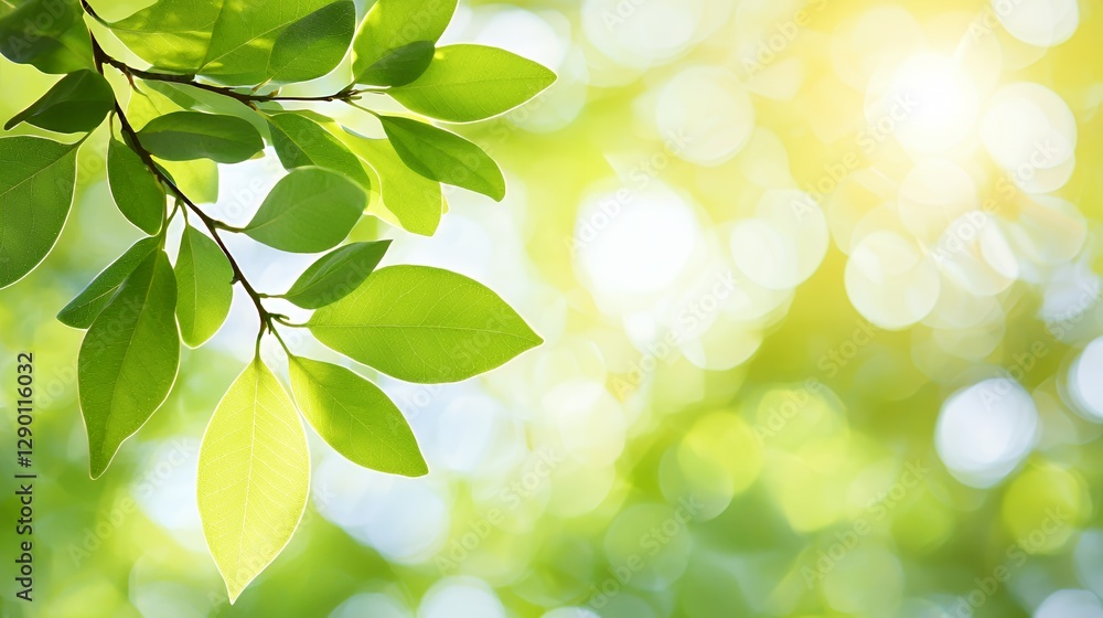 Lush Green Leaves Background Bright Sunlight Lush Green Leaves Background Bright Sunlight