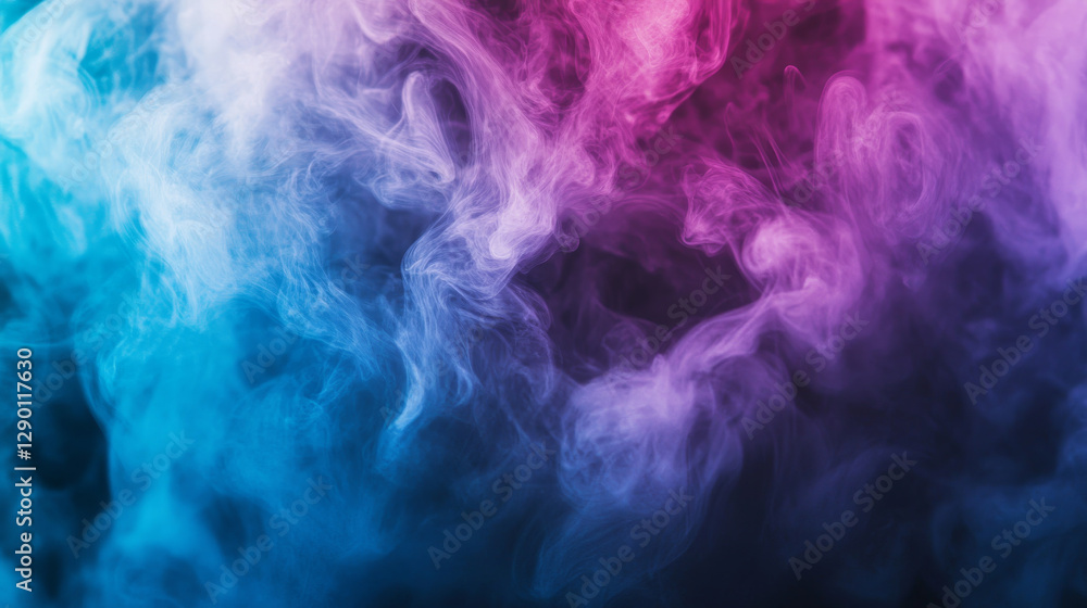 smoke in shades of blue and purple creates mystical atmosphere smoke in shades of blue and purple creates mystical atmosphere