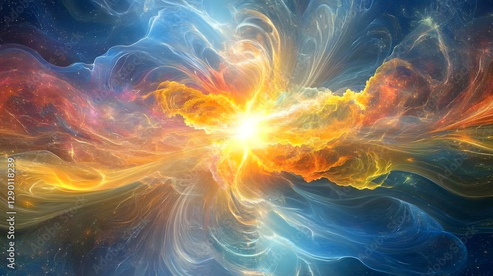 Colorful abstract space background with vibrant hues and dynamic patterns for creative design projects Colorful abstract space background with vibrant hues and dynamic patterns for creative design projects