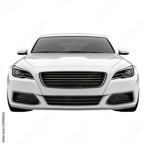 car isolated on transparent white background, clipping path