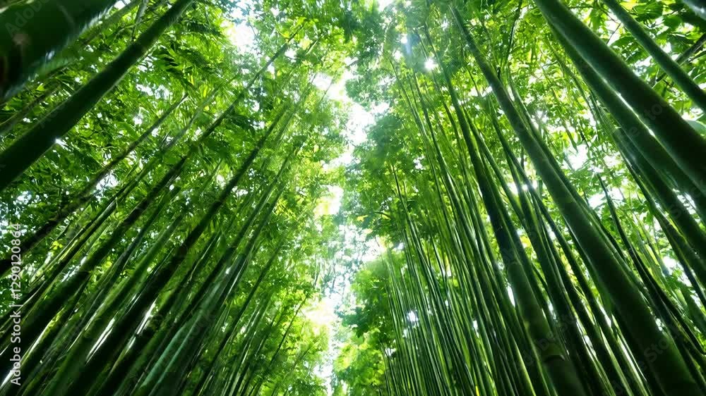 Bamboo Shoot in Morning Sunlight: A Stunning Green Backdrop for Mindfulness Practice Bamboo Shoot in Morning Sunlight: A Stunning Green Backdrop for Mindfulness Practice