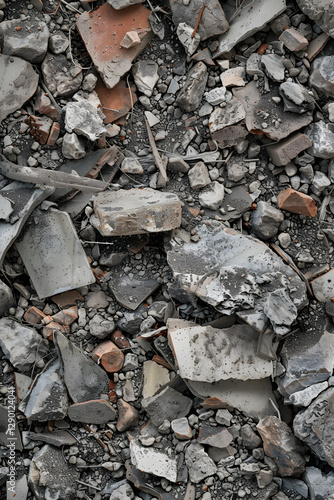 Wallpaper Mural Intricate Close-up of Rubble Texture Showcasing Shattered Rocks and Fragmented Bricks in Densely Packed Composition Torontodigital.ca