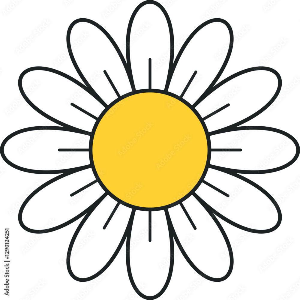 Doodle daisy flower vector illustration Doodle daisy flower vector illustration