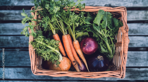 Basket of Garden Bounty: Ov...