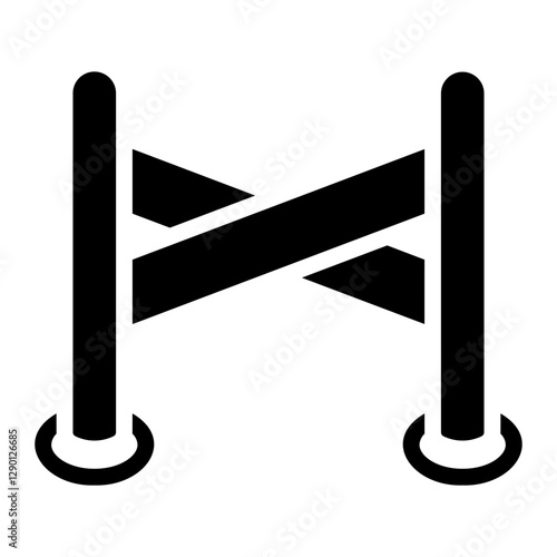 police line Solid icon