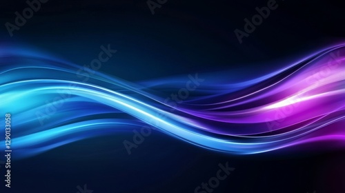 Abstract blue and purple digital background with glowing waves, dark color gradients, and vibrant flowing light patterns, creating a beautiful and futuristic digital art wallpaper design.