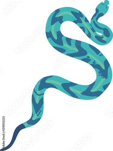 Cartoon snake poisonous specie vector illustration