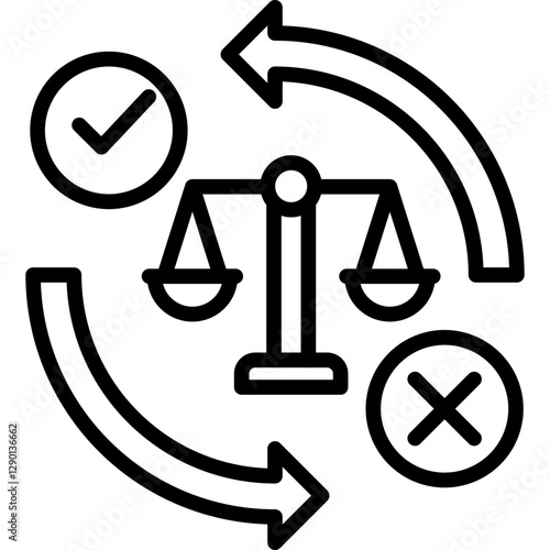 Ethical Reasoning line icon
