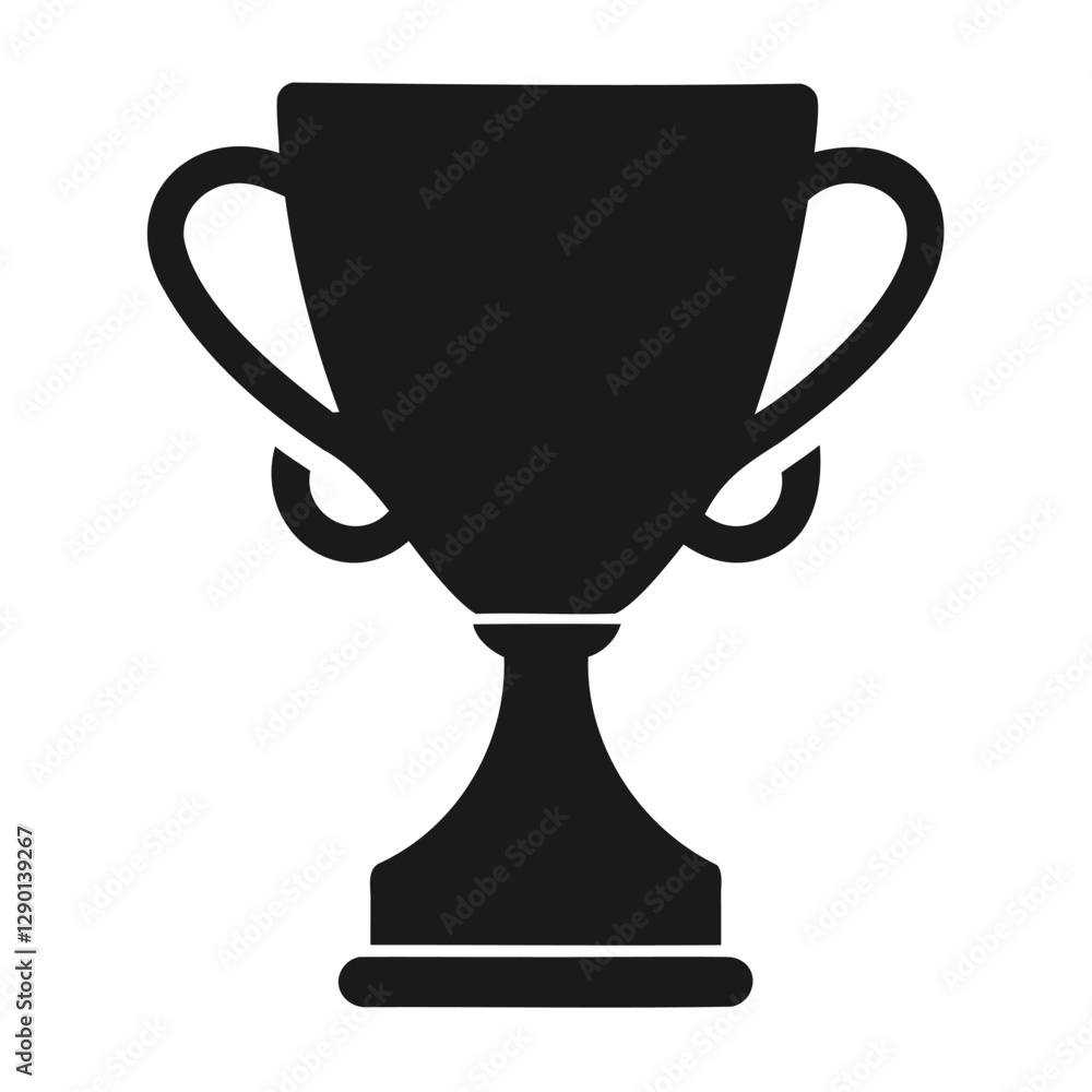 Simple black silhouette of a trophy Simple black silhouette of a trophy