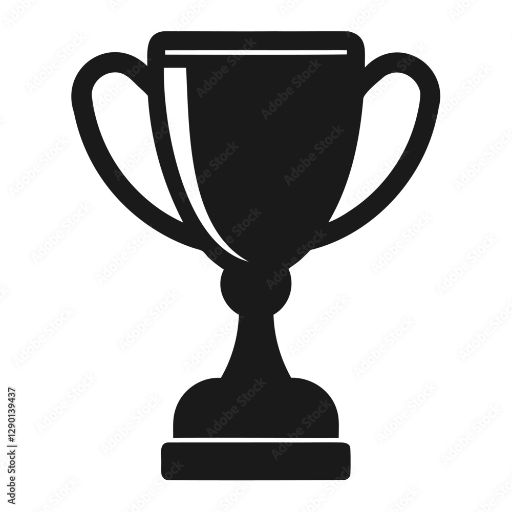 Simple black silhouette of a trophy Simple black silhouette of a trophy