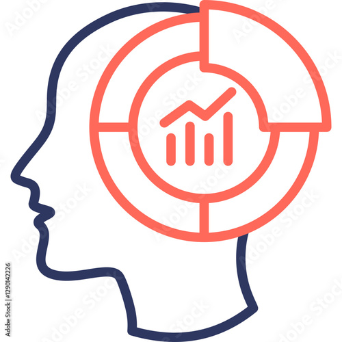 Analytical Skill line color icon