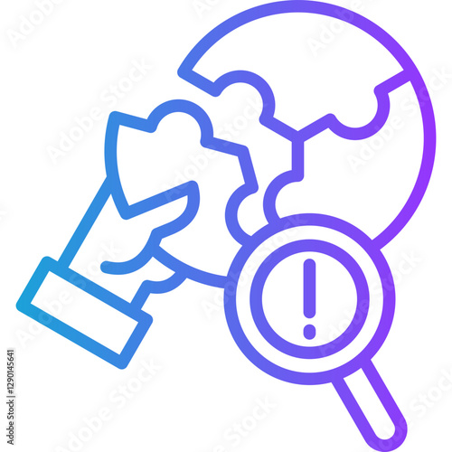 Problem line gradient icon
