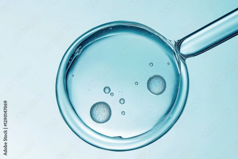 Intricate Liquid Experiment in Petri Dish