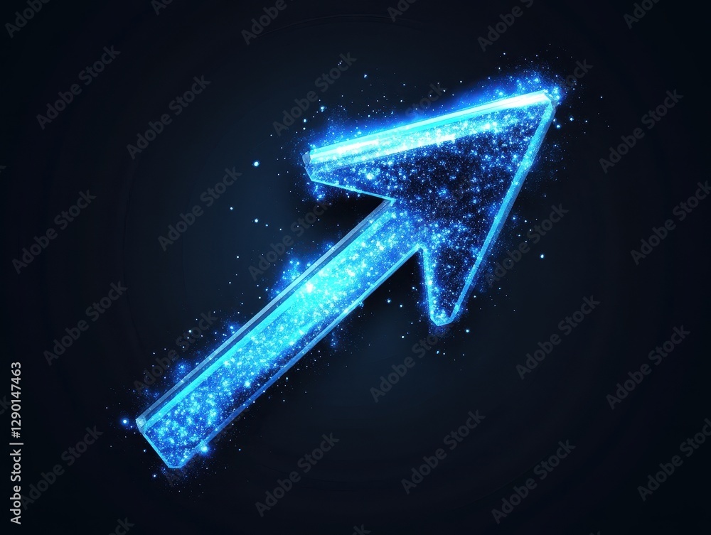 Glowing Upward Arrow Graphic Design