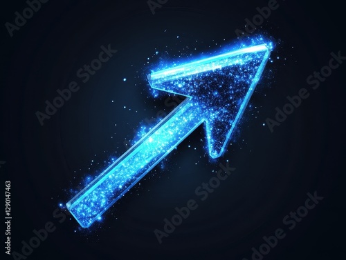 Glowing Upward Arrow Graphic Design