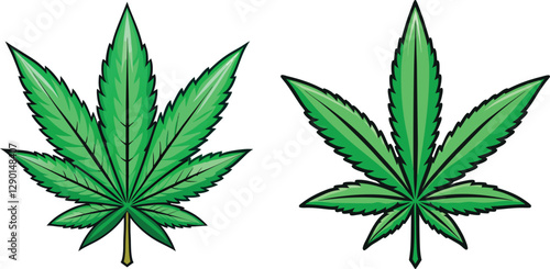Cannabis Leaf Icon Vector Design