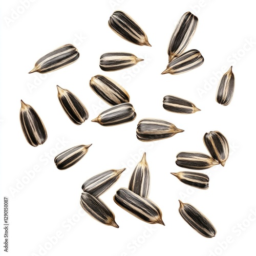 Wallpaper Mural Scattered Sunflower Seeds on White Background Torontodigital.ca