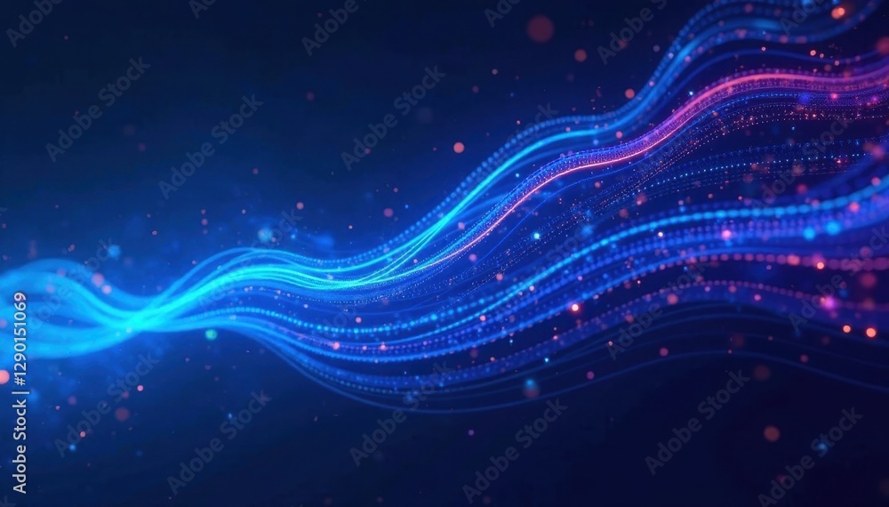 Fototapeta premium Abstract dynamic blue streaks, futuristic tech backdrop, abstract, lines, curve