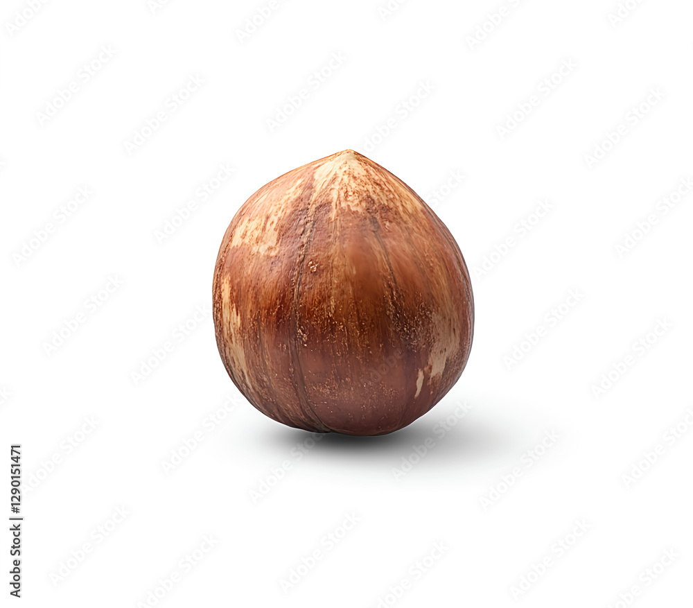 Single Hazelnut Isolated on White Background Single Hazelnut Isolated on White Background