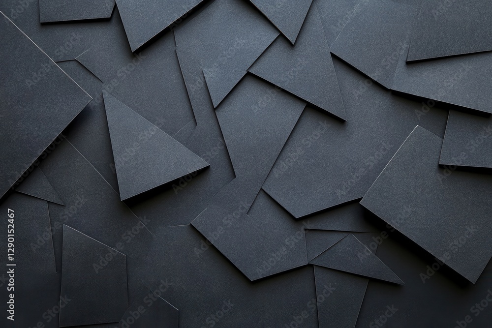 Abstract Geometric Shapes in Dark Tones