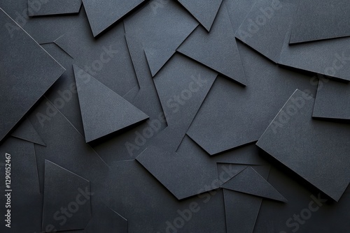 Obraz na płótnie Abstract Geometric Shapes in Dark Tones w salonie