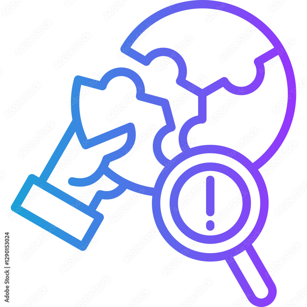 Problem line gradient icon Problem line gradient icon