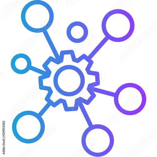 Synthesis line gradient icon