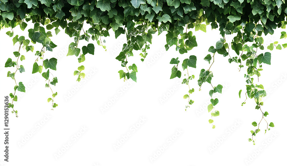 Ivy Vine Border, Isolated on White Ivy Vine Border, Isolated on White