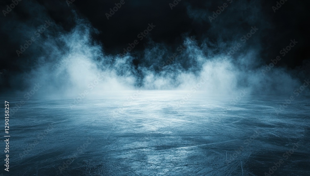 Obraz premium Mysterious Frozen Landscape at Night