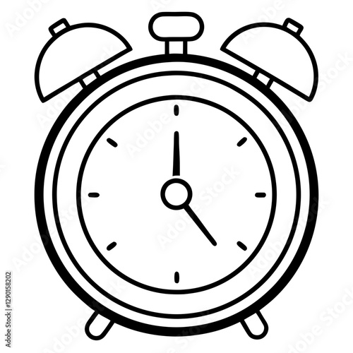 Ringing alarm clock vector icon isolated on white back ground 