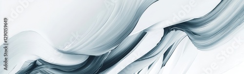 Obraz na płótnie Abstract Paint Strokes in Blue and White w salonie